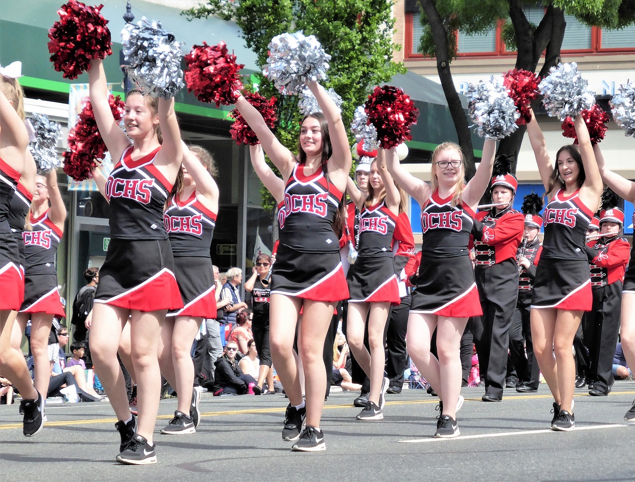 Procession Parade Cheerleaders